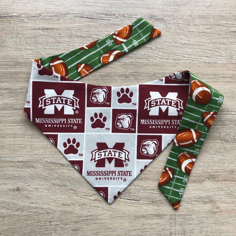 Mississippi State Bulldogs Dog Bandana Mississippi State Dog Etsy Mississippi State Bulldogs Dog Bandana Mississippi State Dog Etsy