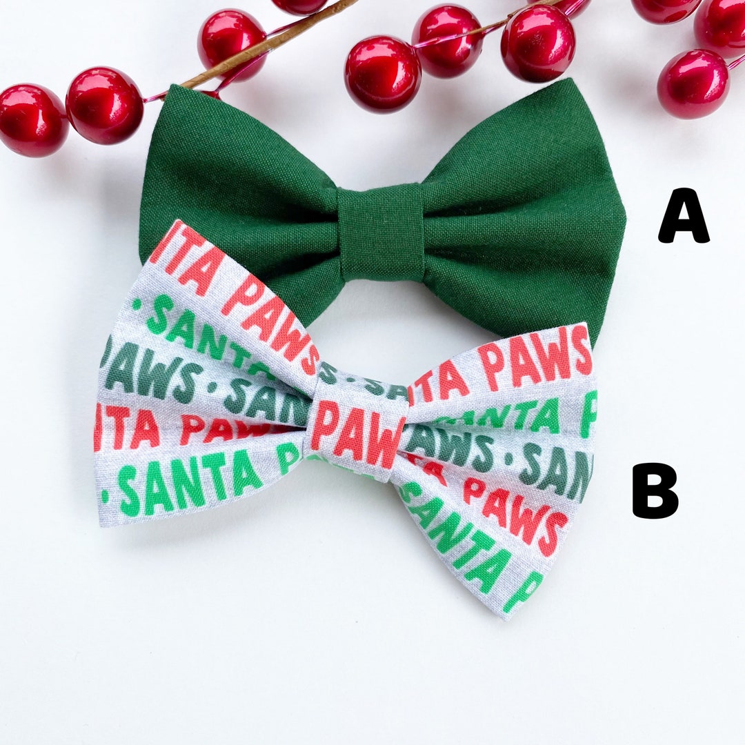 Christmas Dog Bowties, Christmas Light, Dog Bowties, Dog Collar Bow Tie