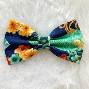 Japanese Floral dog bowtie, pet accessories, bow ties, Asian dog accessories, dog collar, pet bow tie, Asian bow tie