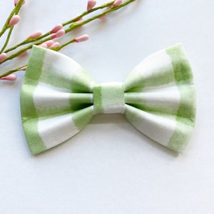 Easter dog bowtie, Green pastel plaid, pet accessories, dog bow, dog accessories, dog collar, pet bow tie, Sailor Bow, Seasonal bowties