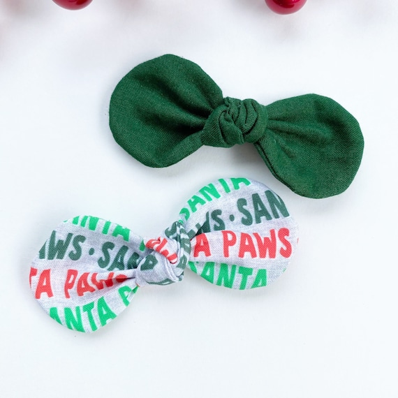 Christmas Dog hair bow clip Holiday dog hair bow girl dog Etsy