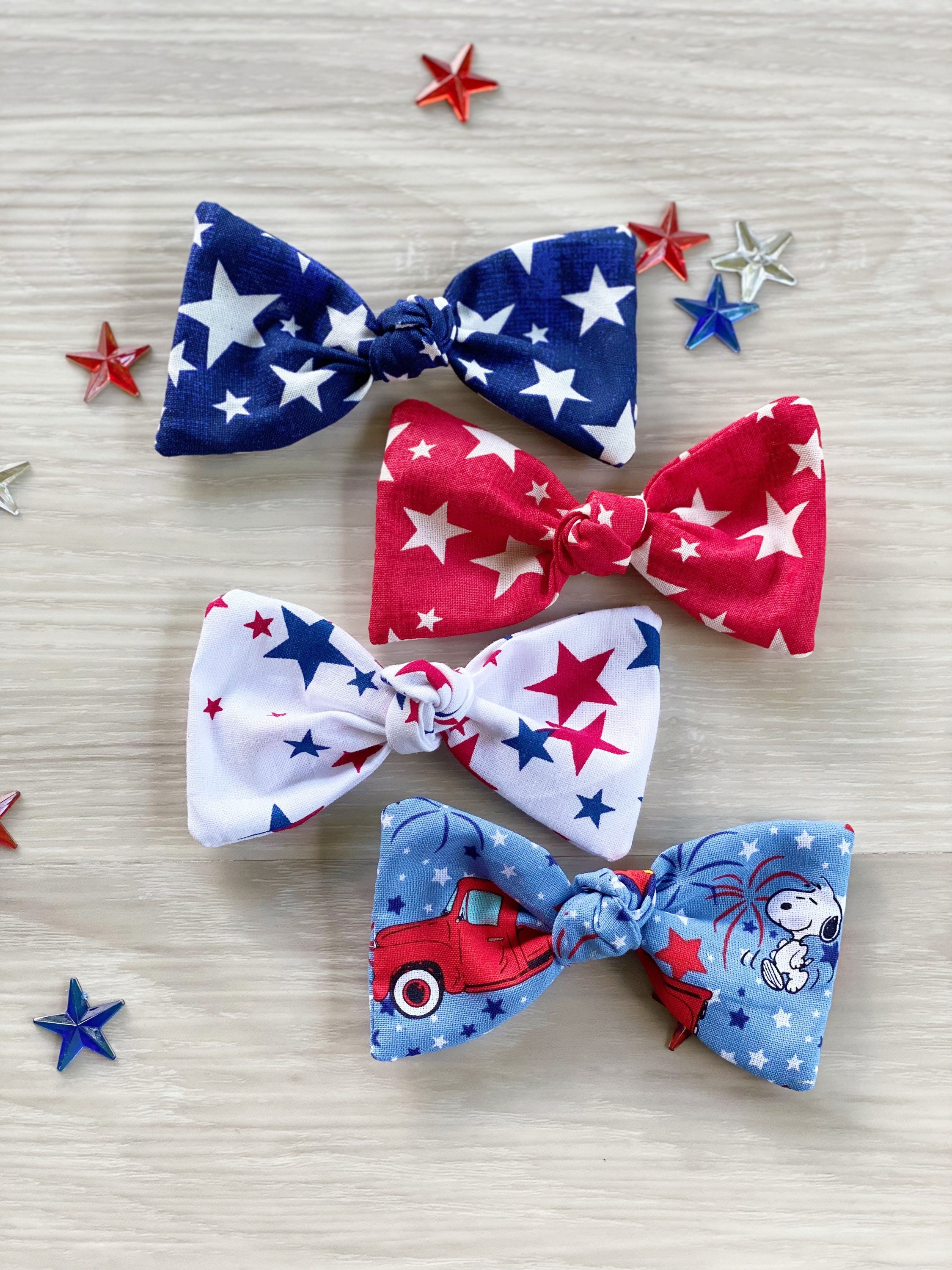 4. Juli Hund Haarschleife Mädchen Hund Schleife Haarspange Etsy