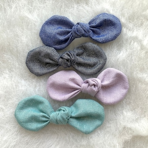 Metallic shimmer cotton Dog hair bow clip, girl dog bow, hair clip for dogs, alligator clip, french barrette clip