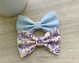 Pajarita de primavera para perros, Accesorios florales para perros púrpura, pajarita para collar para perros, Arcos de marinero para perros, Regalo para amantes de los perros, Collar para perros para mascotas, Pajarita Dapper