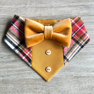 Fall Plaid Dog Tuxedo Bandana