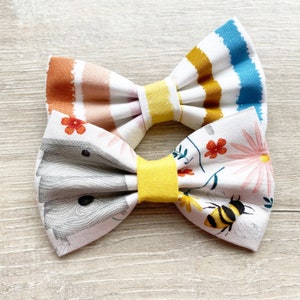 Sommer Hunde fliege, Bienenstock und Verblasster Regenbogen, Haustier Accessoires, Schleife Krawatten, Hunde accessoires, Hundehalsband, Haustier fliege