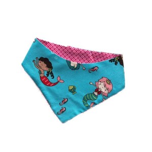 Mermaid Dog Bandana, Pet Scarf, snaps on, tie on, Season bandana, pet bandana, Beach bandana, ocean bandana