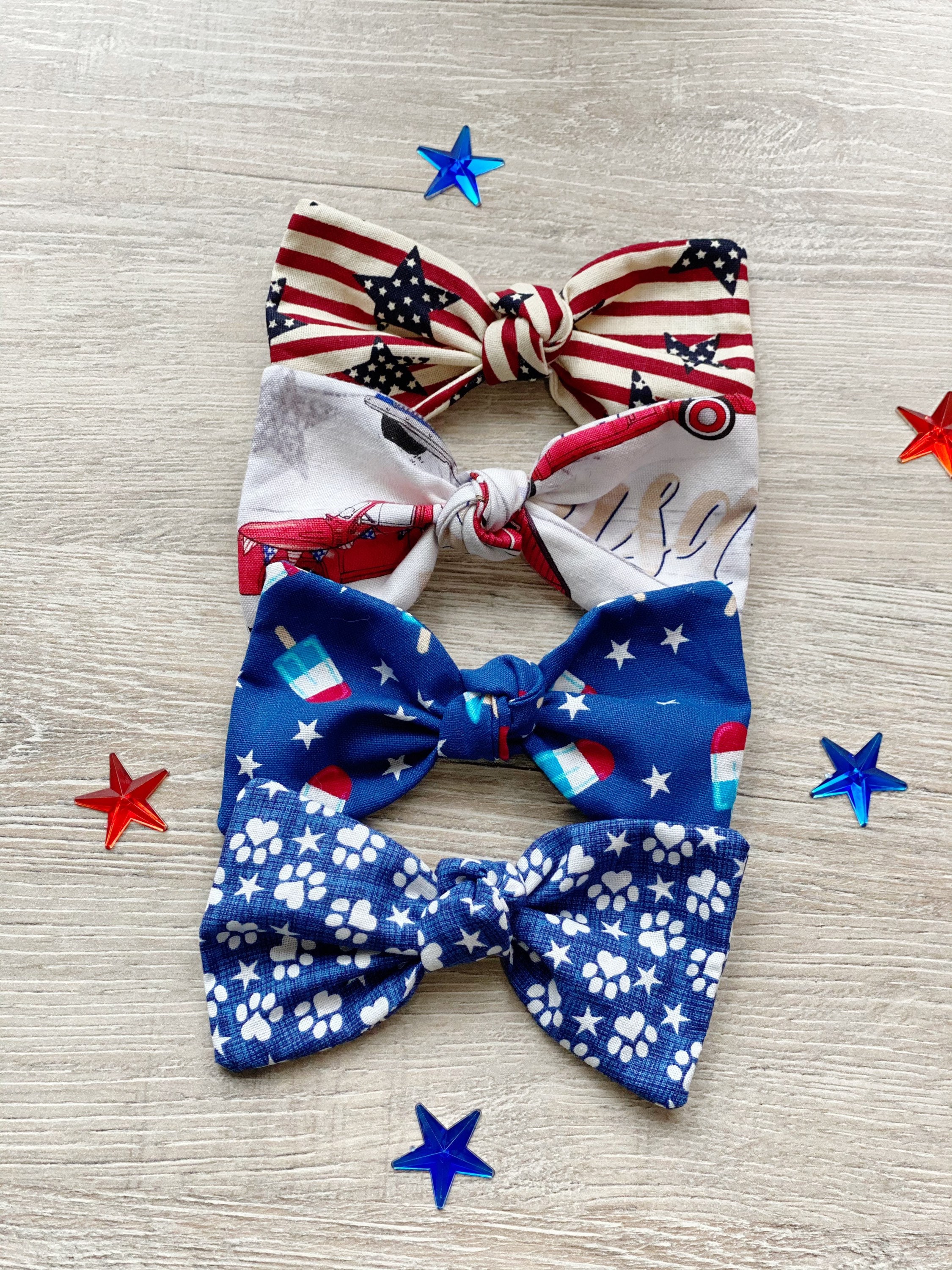 4th of July Dog Hair Bow Girl Dog Bow Hair Clip for Dogs Etsy
