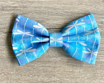 Blue DragonFly Dog Bowtie, pet accessories, bow ties, dog accessories, dog collar, pet bow tie
