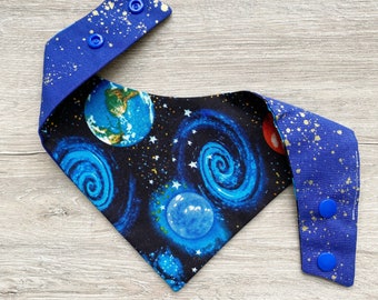 Zonnestelsel hondenbandana, kliksluiting, omkeerbaar