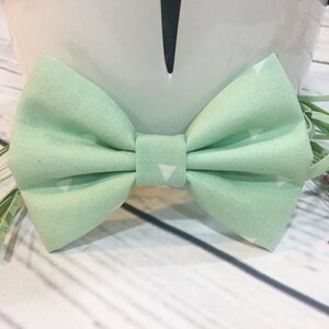 Mint Bow Tie, Dog Accessories, Dog Clothe, Dog Bow tie, Puppy Bow, Pet Scarf, spring bow