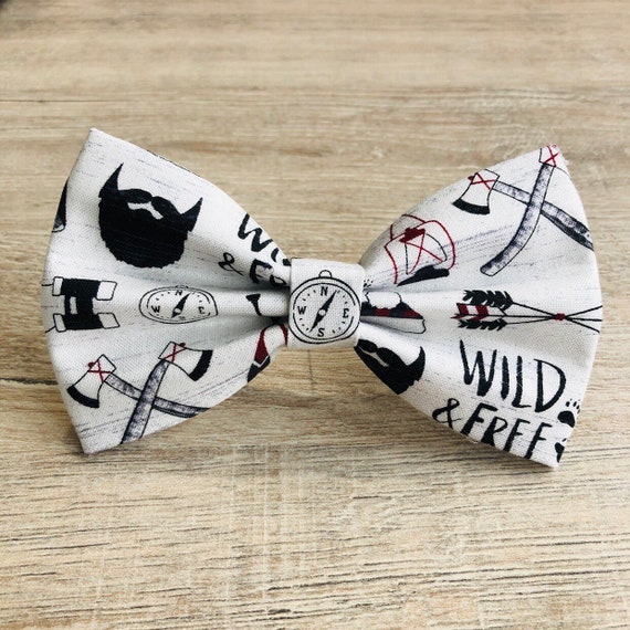 Wild Animal bow ties unisex pets pre-tied shape in different patterns by Bow Tie House 