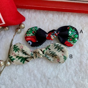 Christmas Dog hair bow clip, fall dog hair bow, girl dog bow, hair clip for dogs, alligator clip, french barrette clip