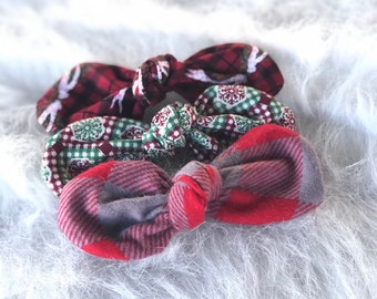 Plaid Dog hair bow clip, girl dog bow, hair clip for dogs, alligator clip, french barrette clip, christmas bow