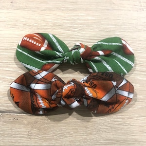 Football Dog hair bow clip, girl dog bow, hair clip for dogs, alligator clip, french barrette clip,