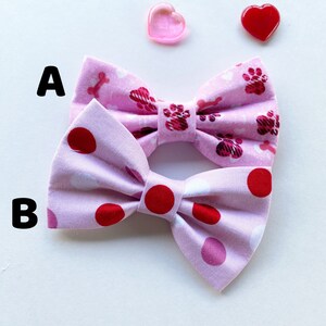 Valentines Dog strikjes, halsband strikje, hondenaccessoires, hondenmode, hondenhalsband, puppy strikjes, Valentijn hond strik,