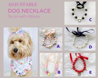 12mm Star Beaded Pet Necklace, dog accessories, spring dog necklace, one size fits all, dog collar, dog charm