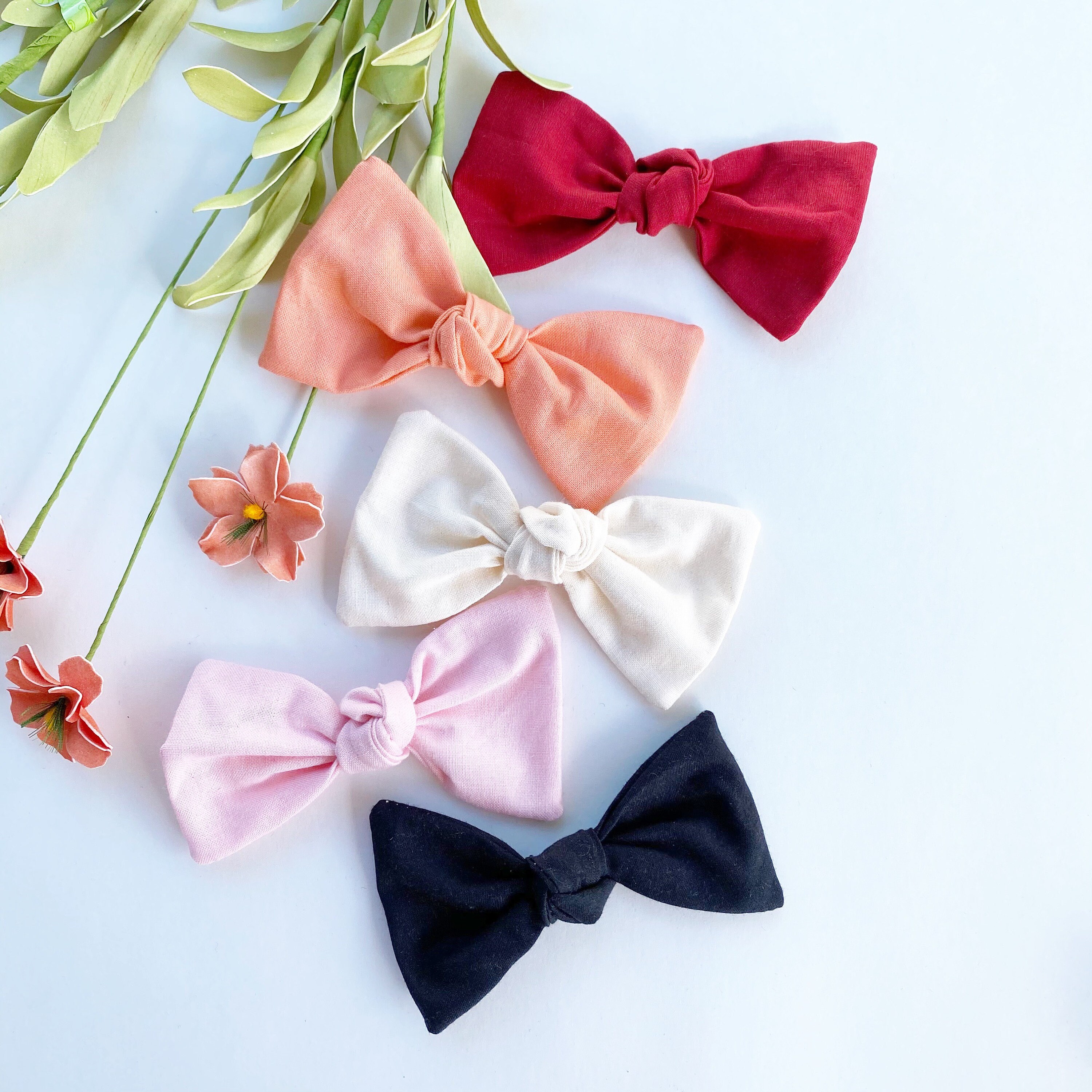 【Yukichi】BRIGITTE dot ribbon clip in Handmade Dog Bow Clip, Cotton Alligator Clip, French Barrette - Etsy