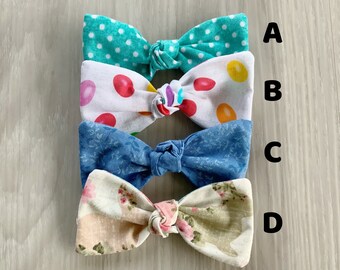 Easter Dog Hair Bow, Pastel Cotton Doggy Bow (3.75 Wide)