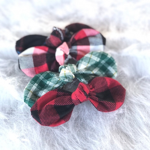 Plaid Dog Hair Bow Clip Girl Dog Bow Hair Clip for Dogs Etsy