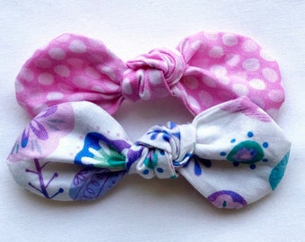 Floral Easter Dog Bow, Bunnies & Pink Eggs