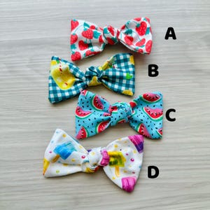 Summer Dog Hair Bows for Small & Big Dogs Festive Summer Dog Accessories Sunny Stylish Dog Bows Handmade Dog Hair Bow Fruity tropical lemon