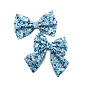 Blue Scale Dog Bowtie, pet accessories, bow ties, spring dog accessories, dog collar, pet bow tie