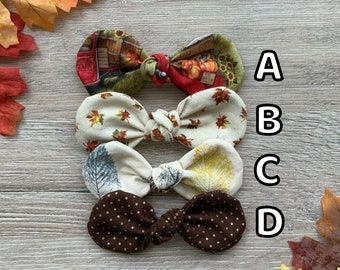 Autumn Dog hair bow, Puppy dog hair bow, girl dog bow, alligator clip, french barrette clip, bandana and matching hair bow