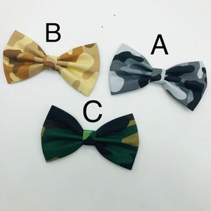 Camo Dog Bow Tie, summer bow tie, Dog Accessories, Dog Clothe, Dog Bow tie, Puppy Bow, Pet Scarf, dog image 2