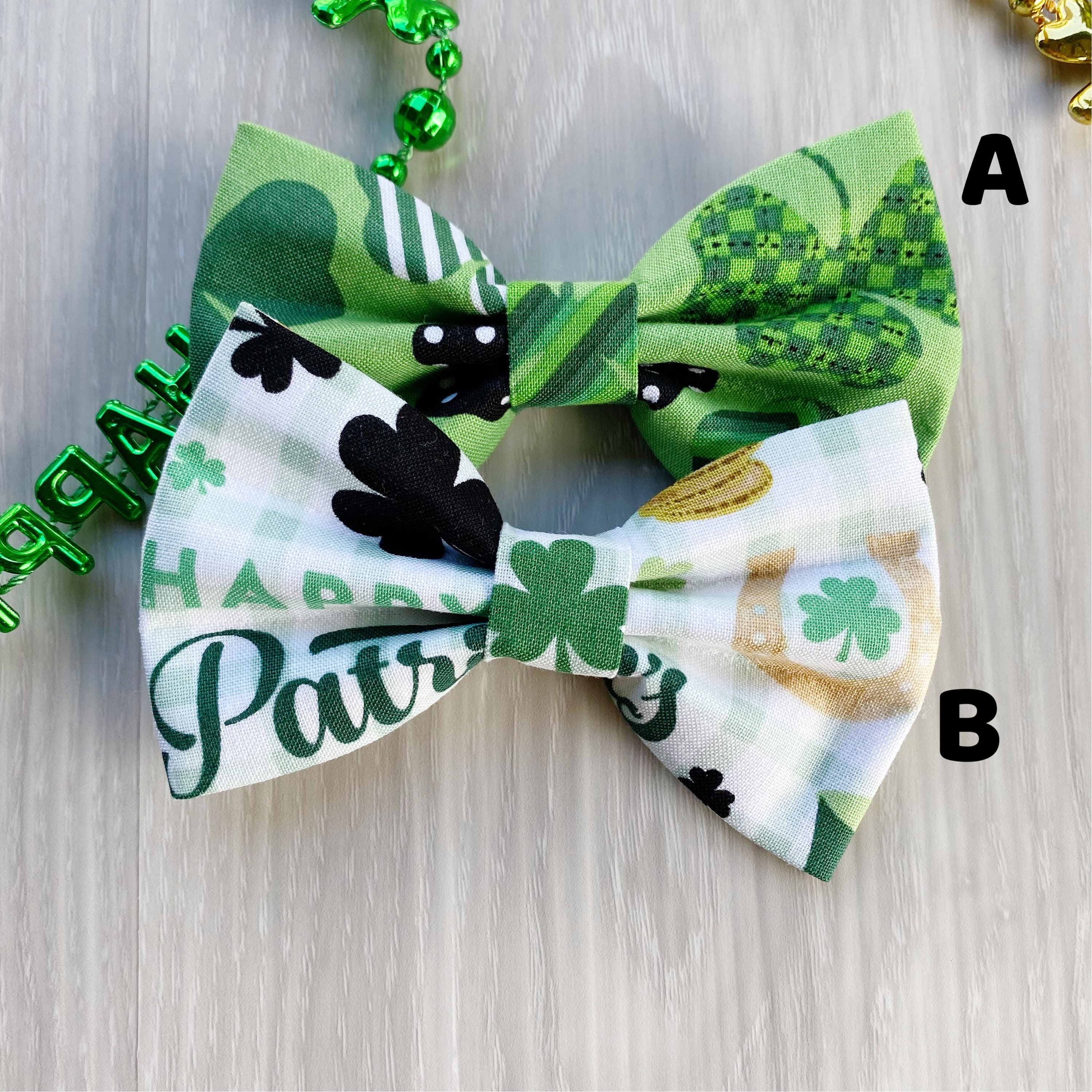 SAINT PATRICK'S DAY ** GREEN ** BOW TIE ** 6 INCHES WIDE ** NEW ** 