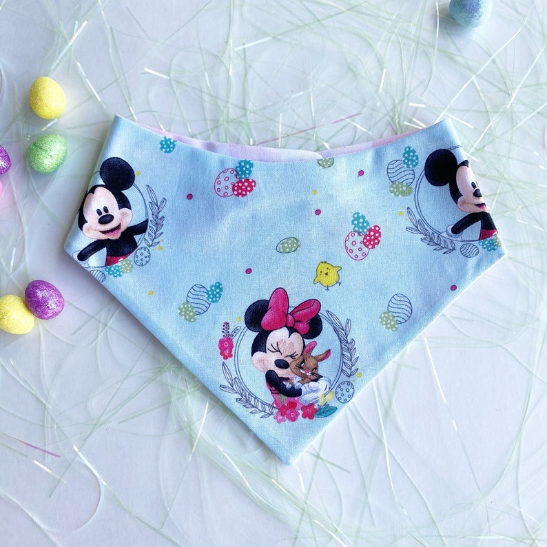 pet accessory easy snap-on dog bandana bandana for dogs New Minnie /& Mickey Easter dog bandana Puppy bandana