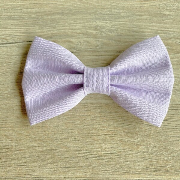 Light purple Linen Dog Bowtie, pet accessories, bow ties, dog accessories, dog collar, pet bow tie, wedding bow tie