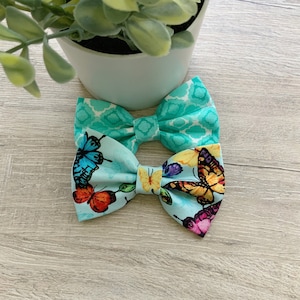 Spring dog bow tie, Butterfly dog accessories, bowtie for dog collar, Sailor Bows for dog, Dog lover gift, Pet dog collar, Dapper bowtie