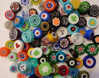 MURRINE MILLEFIORI GRANDI coupe mixte pour mosaïques xl verre mosaïque 10-14 mm 50\100 pcs