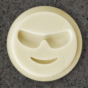 Emoji Cookie Stamp - Smiley Emoji with Sunglasses Cookie Stamp, Cool Sunglasses Cookie Stamp
