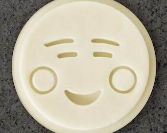 Emoji Cookie Stamp - Emoji with Smiley Face with Cheeks, Grinning Emoji Cookie Stamp