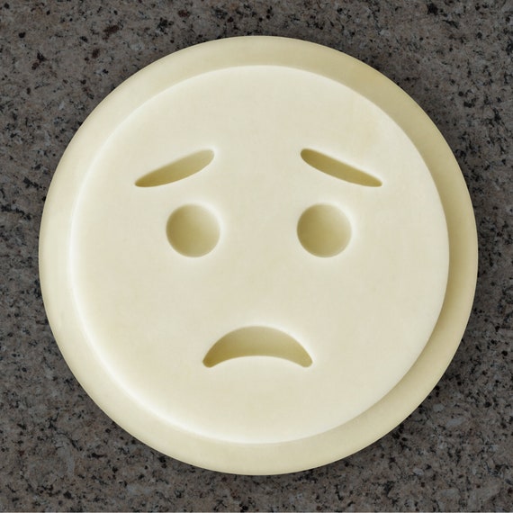 Home & Hobby Food & Fermenting Worried Face Emoji Cookie Stamp Emoji