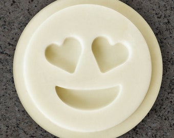 Emoji Cookie Stamp - Smiley with Heart Eyes Emoji Cookie Stamp