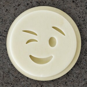 Emoji Cookie Stamp - Happy Emoji with Winking Eye Cookie Stamp