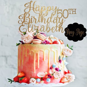 50th birthday cake topper 50th birthday decor 50 cake topper happy 50th birthday custom cake topper birthday decoration birthday cake topper