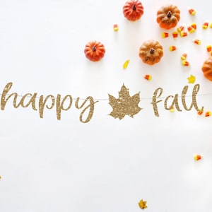 Happy fall banner happy fall decor happy fall sign autumn banner autumn harvest fall decoration fall photo prop happy fall decor