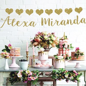 Custom Glitter Name Banner: Personalized Party Decor