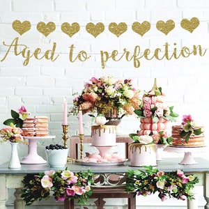 Aged to perfection birthday banner 30 birthday banner 40 birthday banner 50 birthday banner 60 birthday banner wine theme birthday decor