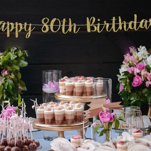 Happy 80th birthday banner, 80th birthday party decorations 80th birthday banner, 80th birthday decoration, 80th birthday sign, 80 birthday