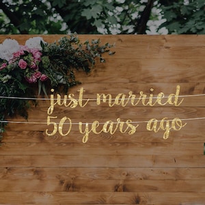 Anniversary banner, we still do banner, just married 50 years ago, anniversary party decorations, 60th 50th 40th 30th 20th 10th anniversary