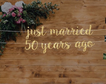 Glitter Cardstock Anniversary Banner: "We Still Do" Party Decor