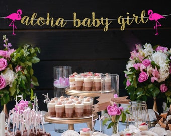 Aloha Baby Shower Banner: Tropical Luau Party Decor