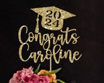 Custom cake topper graduation cake topper personalized cake topper grad topper graduation banner graduation sign grad decor class of 2024