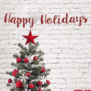 Glitter Cardstock Christmas Banner: Merry Christmas, Happy Holidays