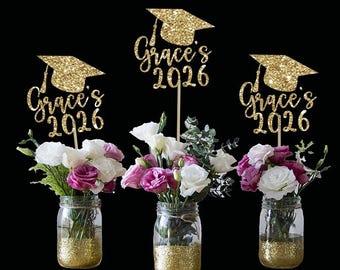 2026 Graduation Party Centerpiece: Cardstock Decor on Dowels
